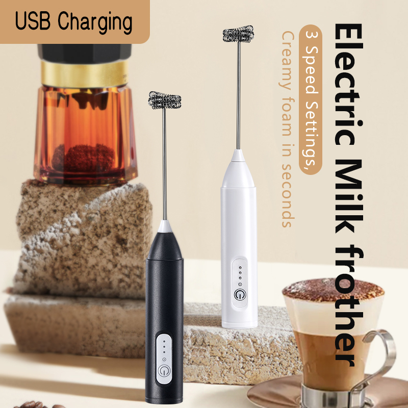 Electric Milk Frother Handheld - Wireless Milk Frothers Electric Recharge Handheld