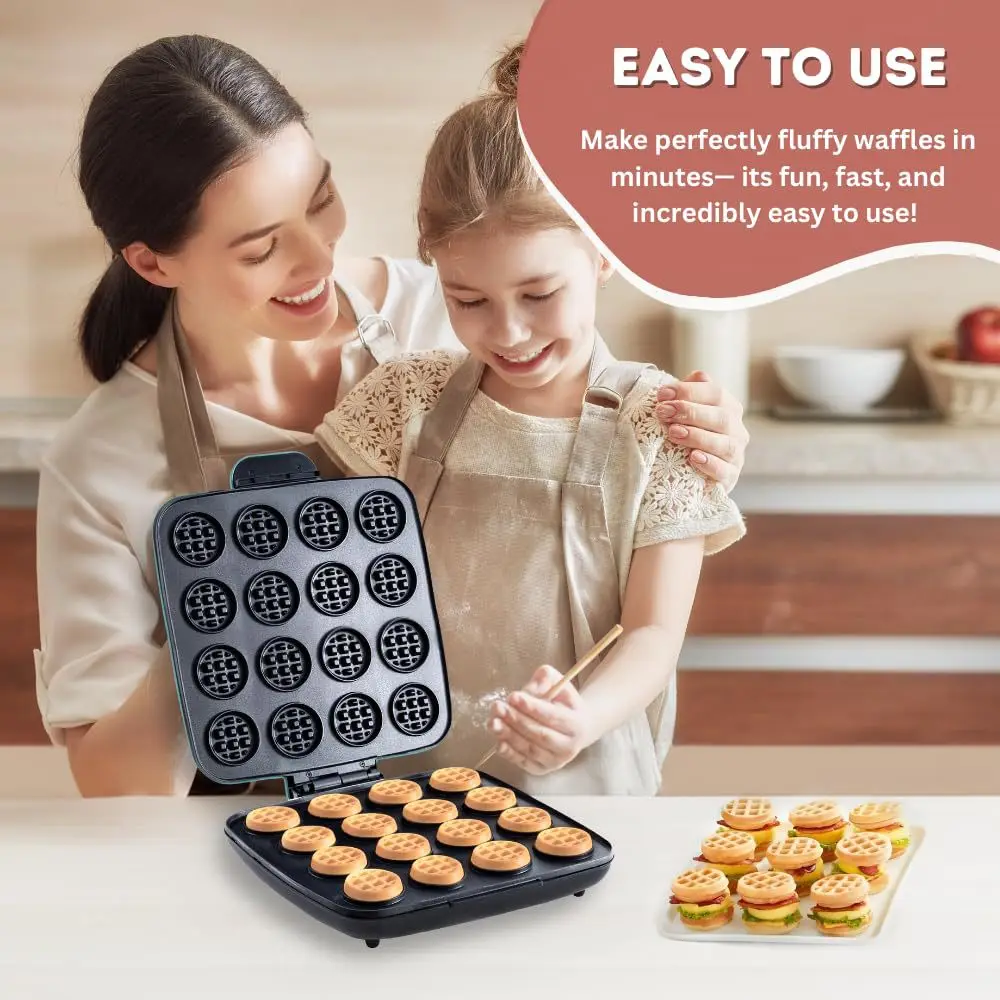 16-Hole Waffle Maker, Quick He - Mini Waffle Maker Machine recension och pris