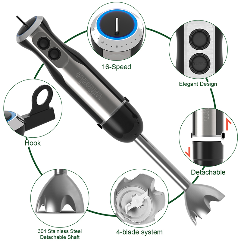 Wancle Electric Immersion Hand - Immersion Hand Blender Set recension och pris