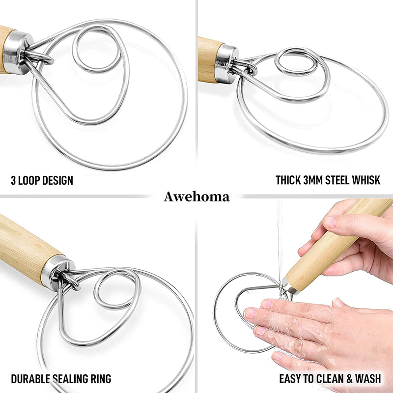Large Hand Danish Dough Whisk  - Immersion Hand Blender Set recension och pris