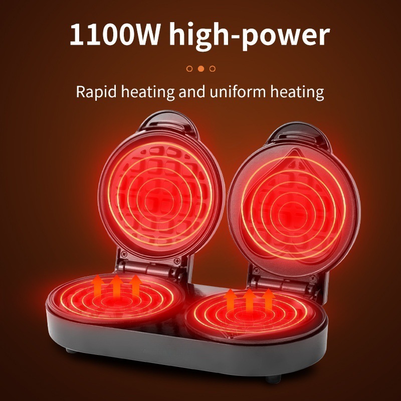 110V Double Plate Waffle Maker - Mini Waffle Maker Machine recension och pris