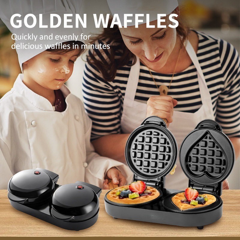 110V Double Plate Waffle Maker - Mini Waffle Maker Machine recension och pris