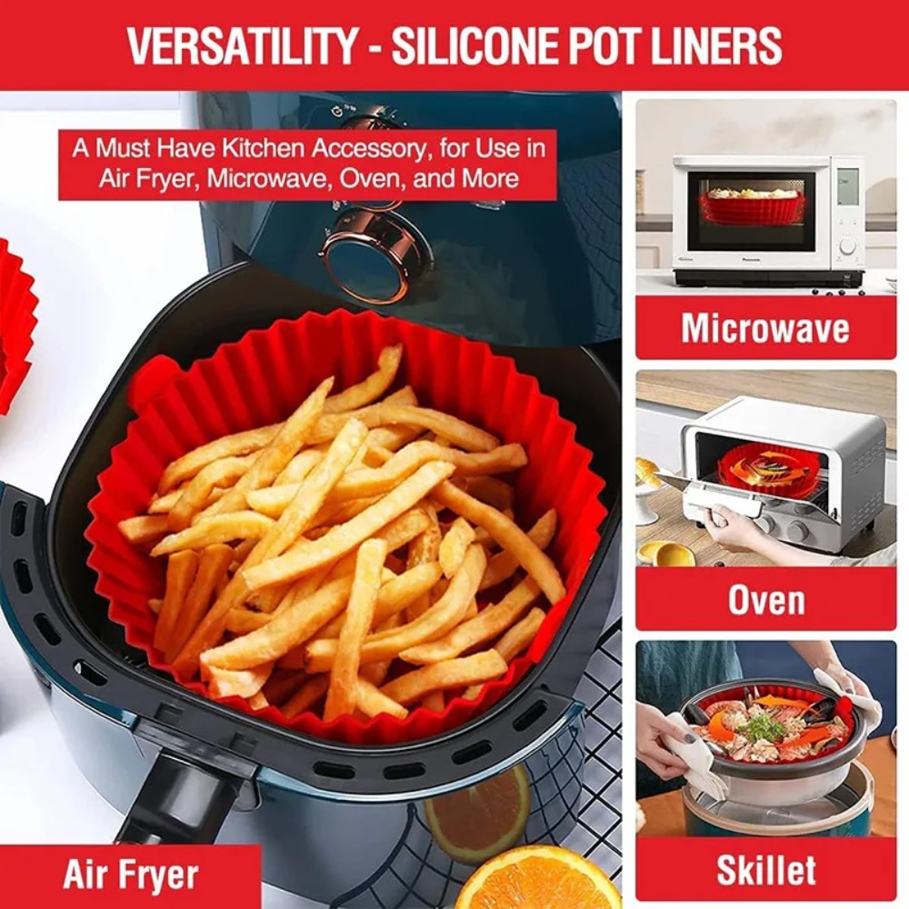 Air Fryer Silicone Basket Reus - Air Fryer Silicone Pot Liner recension och pris